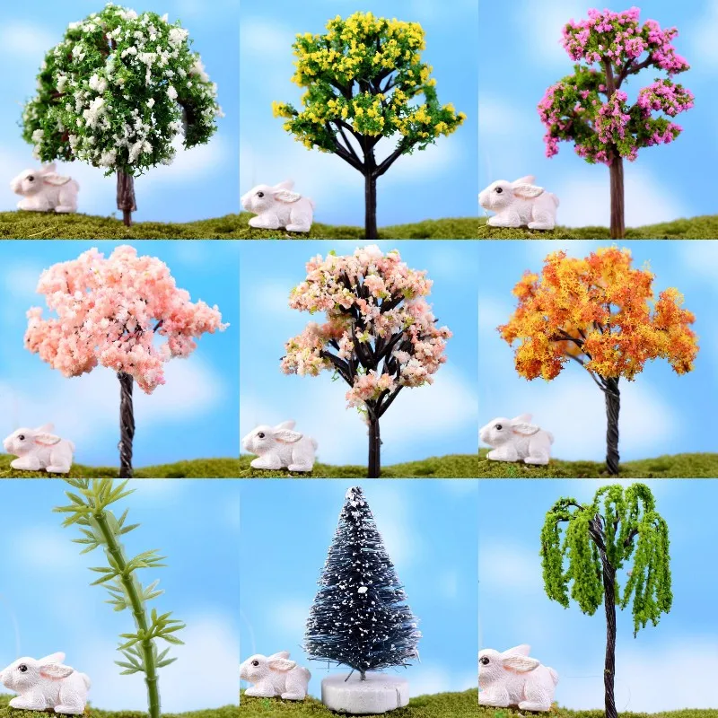 Мини сказочное садовое украшение миниатюрное искусственное дерево из смолы