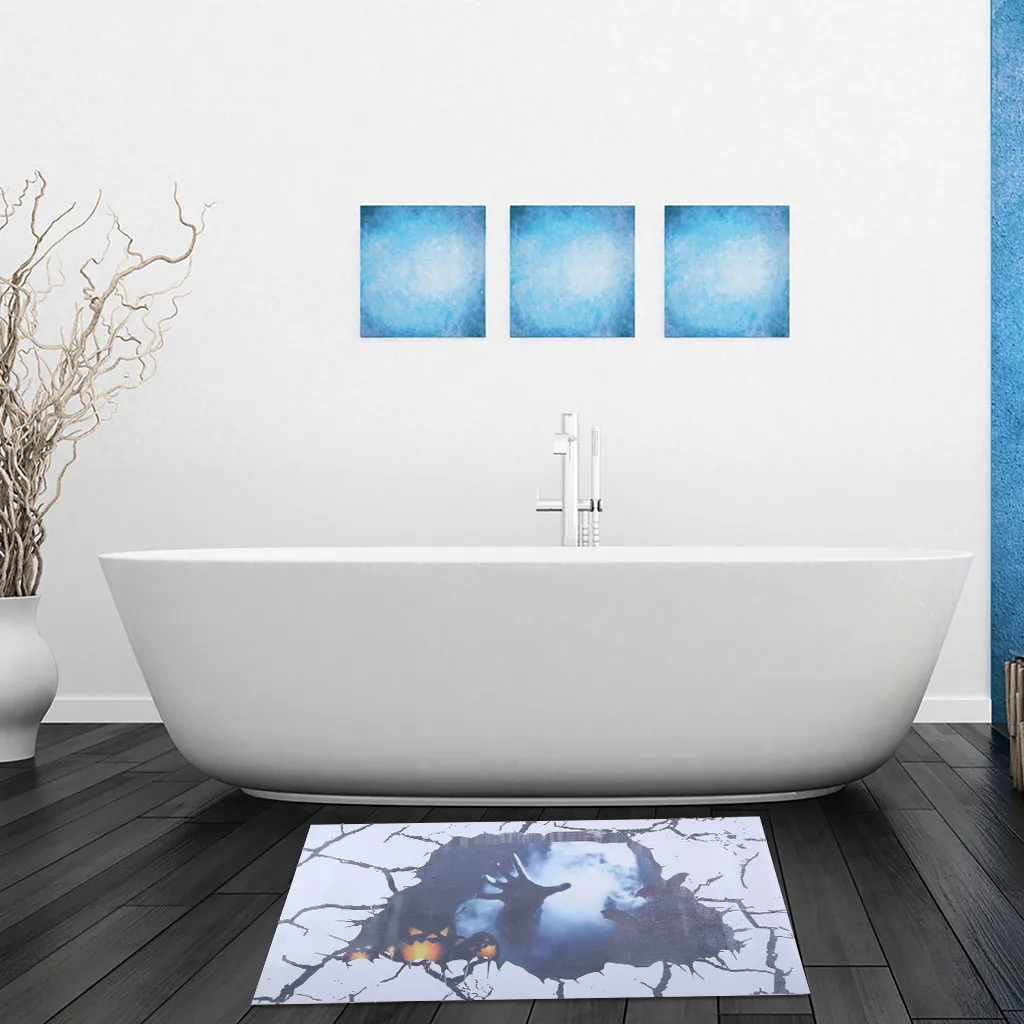 Подарок на Хэллоуин коврик для ванной ужасный Забавный Коврик двери дома сада