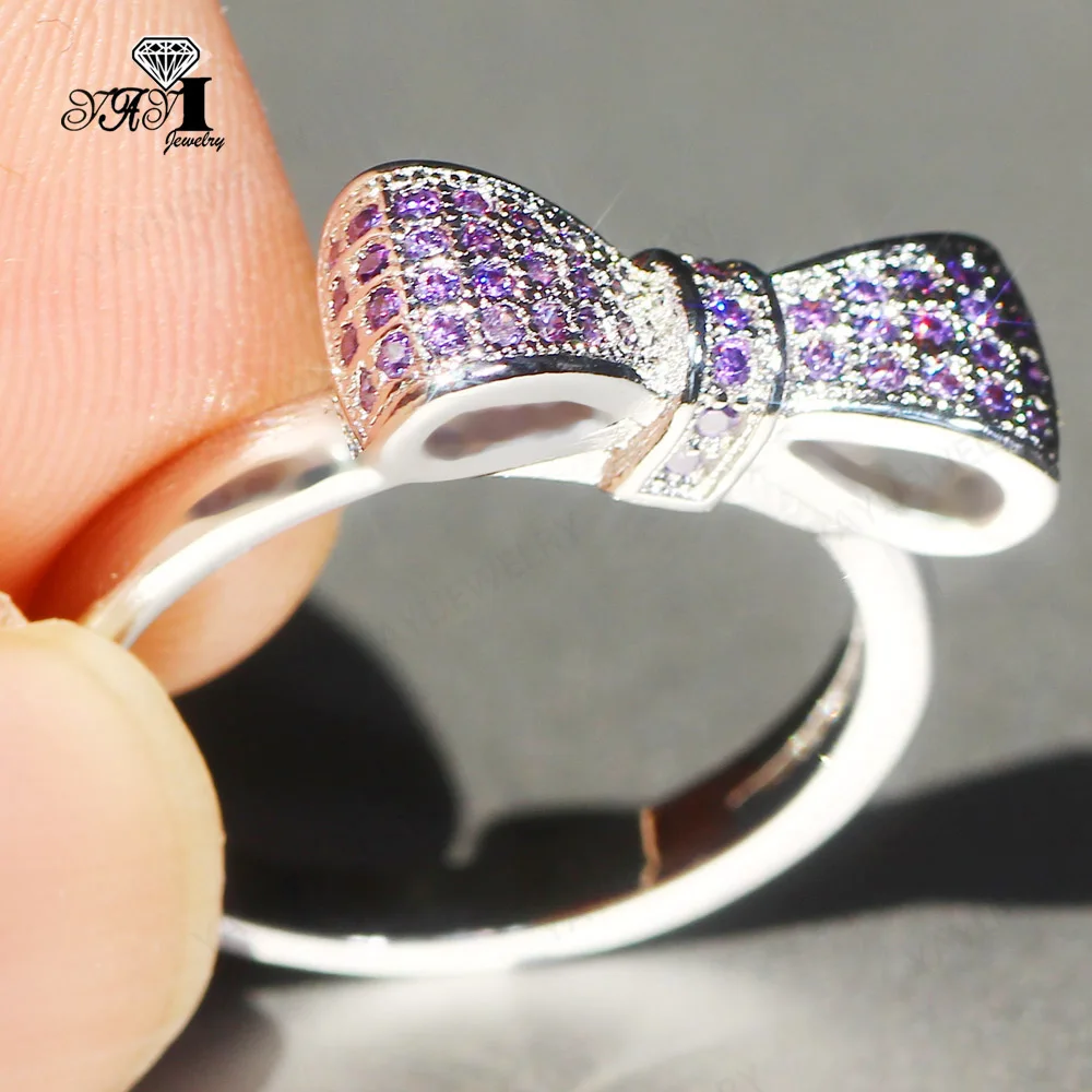 Ювелирные изделия YaYI Мода Принцесса 3.6CT Фиолетовый Циркон с серебряным Цвет