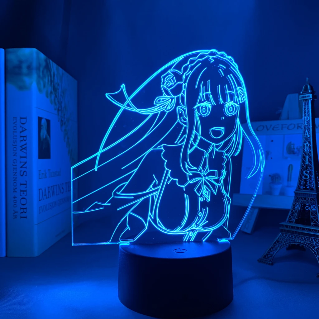 

3d Led Lamp Anime Re Zero Starting Life In Another World Nightlight for Room Decor Birthday Gift Re Zero Emilia Led Night Light