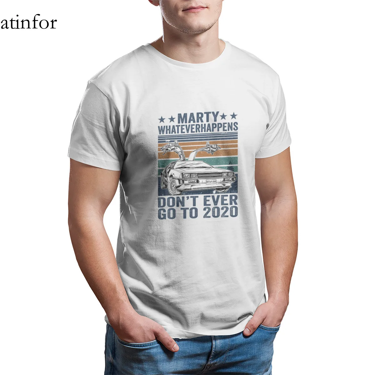 

Винтажная футболка с надписью «Автомобиль Марти», «whateчинговые» надписи «Don't Ever Go», забавные парные футболки под заказ, подходящие к кавайны...
