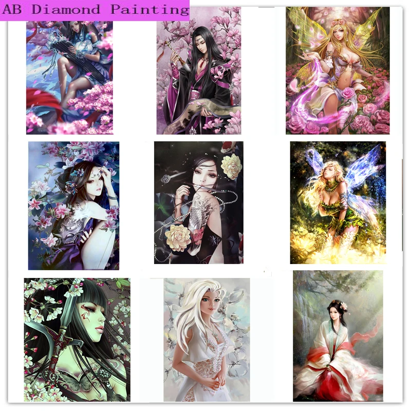 

Алмазная живопись AB, полноразмерная/круглая 5D картина для творчества, «сказочная бабочка», вышивка крестиком, украшение для дома