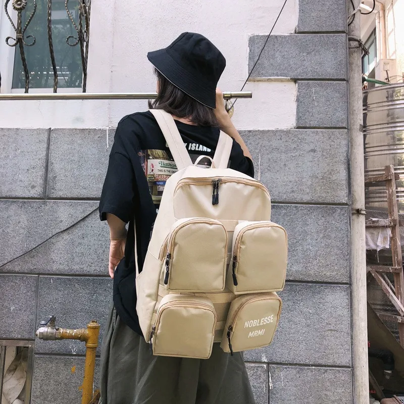 Водонепроницаемый рюкзак из ткани Оксфорд для женщин съемный дорожный ранец с