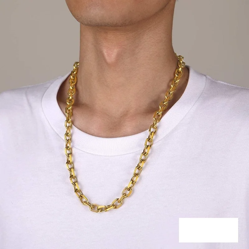 Цепочка круглого сечения из нержавеющей стали для мужчин и женщин ожерелье Rolo