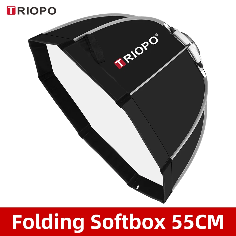 Triopo K55 55 см фото Bowens крепление переносной восьмиугольный зонтик открытый софтбокс с сумкой для переноски для студийной вспышки софтбокс