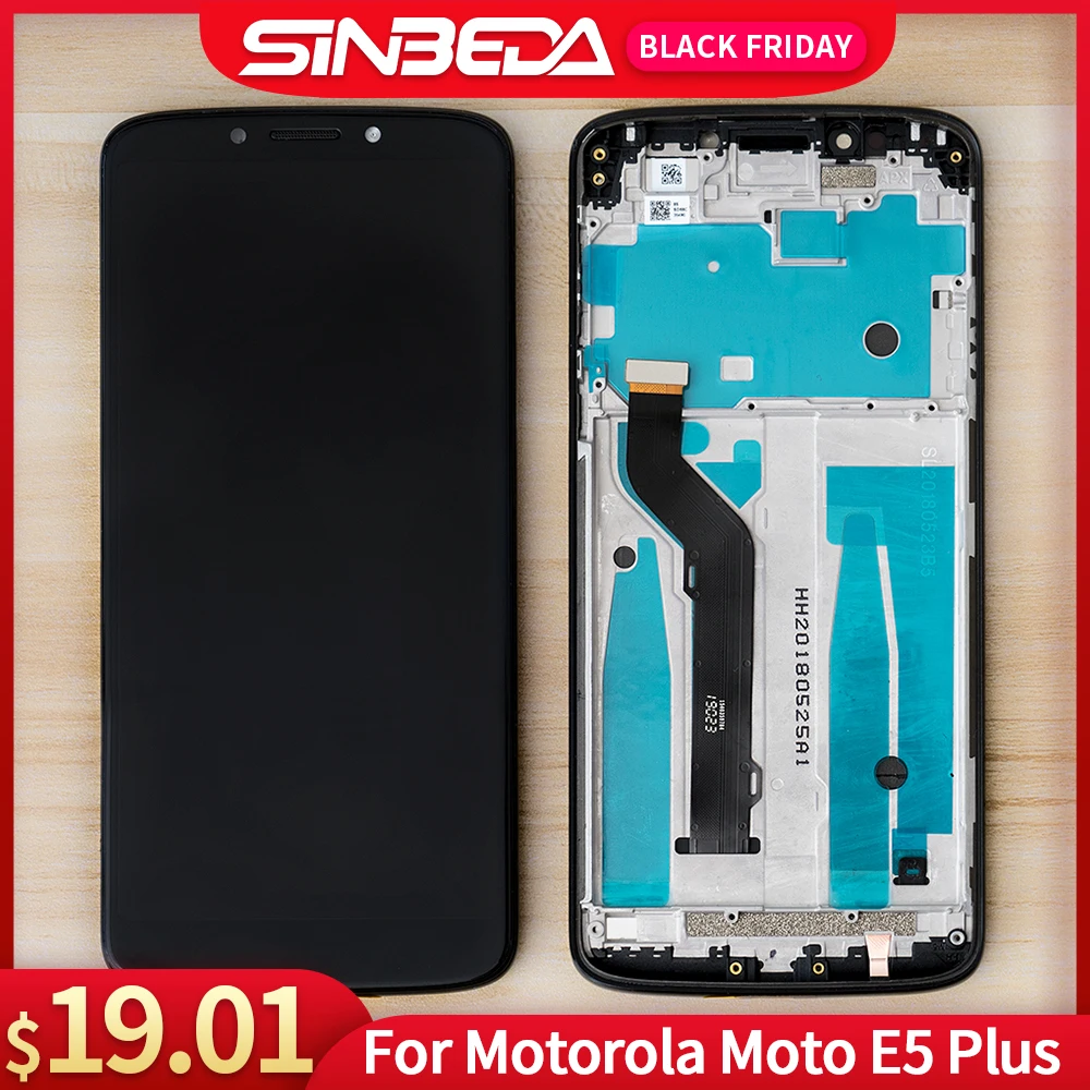 6,0 ''lcd для Motorola Moto E5 Plus XT1924 lcd дисплей кодирующий преобразователь сенсорного экрана в сборе рамка для Moto E5 Plus lcd Замена