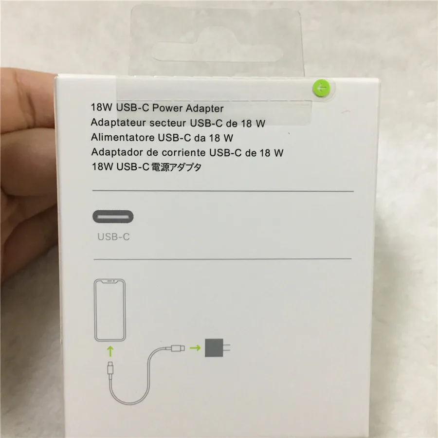 Оригинальное качество 18 Вт адаптер питания PD зарядное устройство для iPhone 11 Pro 8 Plus