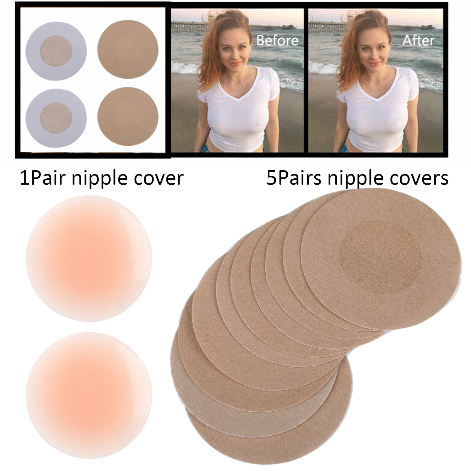 

Silicone Self Adhesive Push-Up Bra Backless Strapless Drawstring Invisible Bra Nipple Sticker Covers for Women Wedding Party