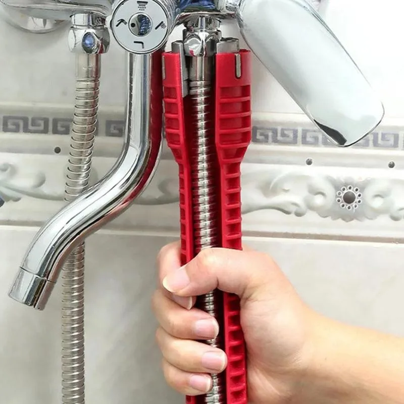 

8 In 1 Anti-slip Repair Plumbing Tool Flume Wrench Sink Faucet Key Plumbing Pipe Wrench Kitchen Bathroom Wrenches Tool Sets