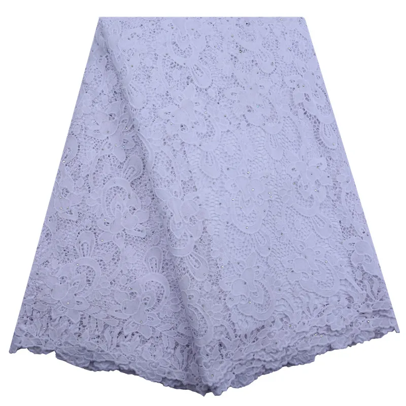 Фиолетовая африканская Водорастворимая кружевная ткань французская Тюлевая с