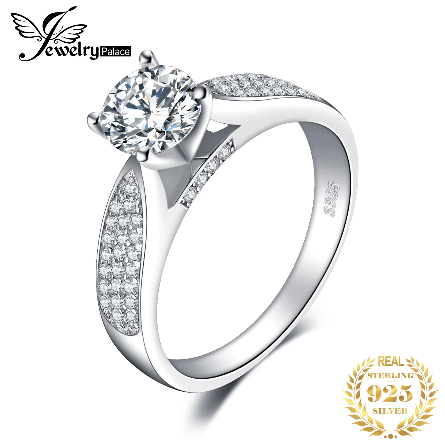 JewelryPalace мода круглый кубического циркония обручальное кольцо для Для женщин