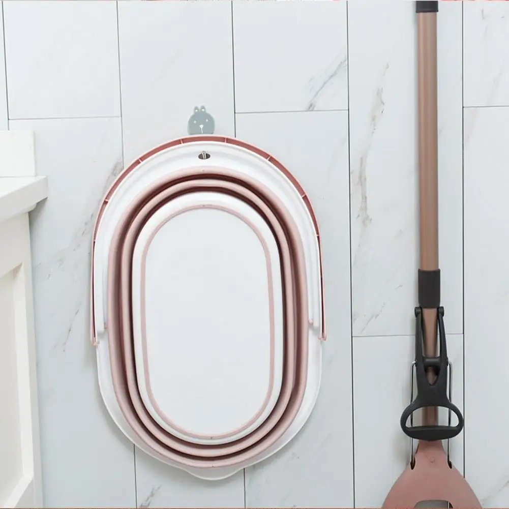 Ведро для швабры утолщенное пластиковое ведро хранения с ручкой складная Швабра