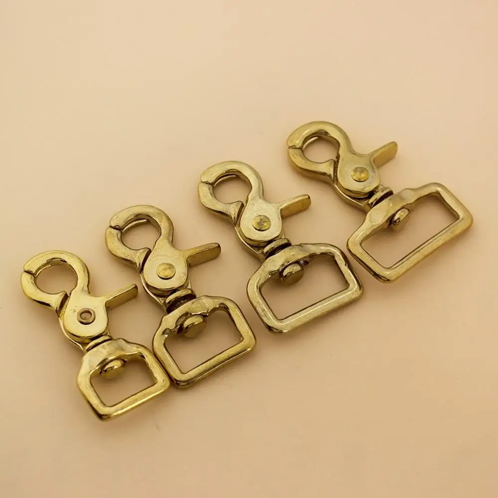 4 шт. латунный карабин поворотный для кожи сумок кошельков|Пряжки и крючки| |