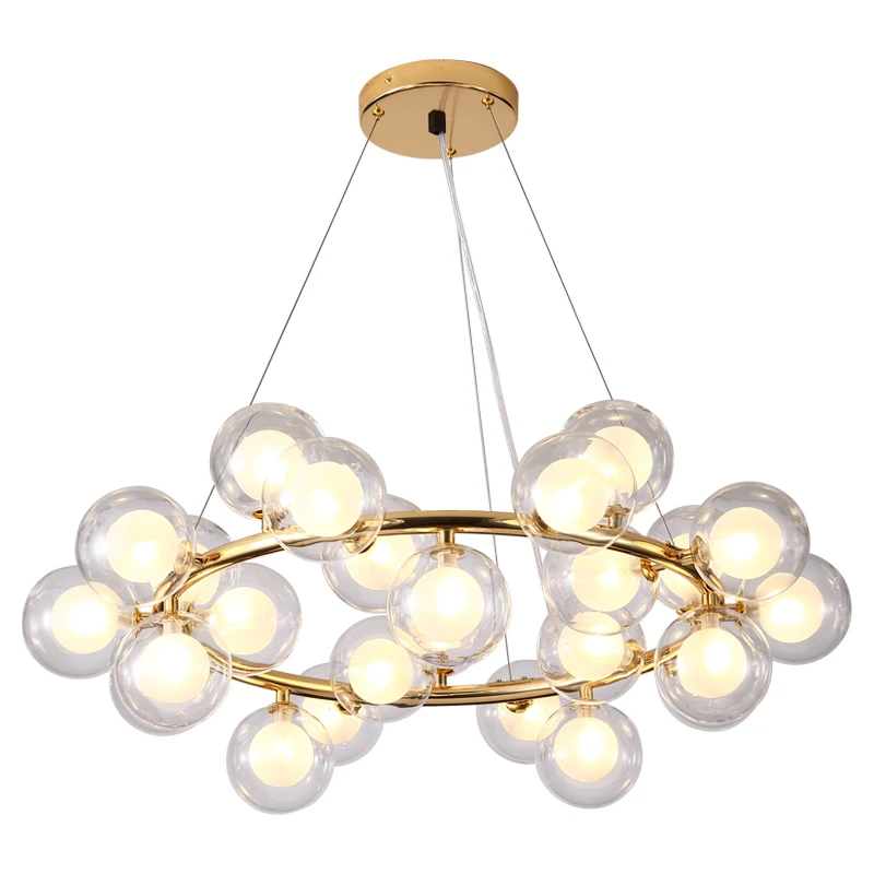 

Light Modern Glass chandelier Luxury Golden light chandelier Fashion G4 Large Light chandelier Modern