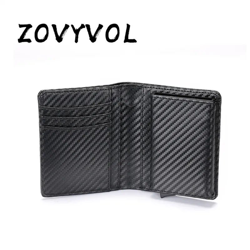 Автоматический держатель для кредитных карт ZOVYVOL дорожный алюминиевый мужской