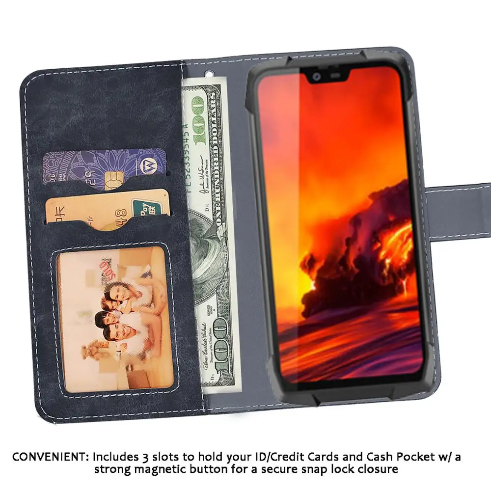 

Vintage Leather Wallet Blackview BV6900 Case 5.84" Flip Luxury Card Slots Cover Magnet Phone Protective Cases Bags