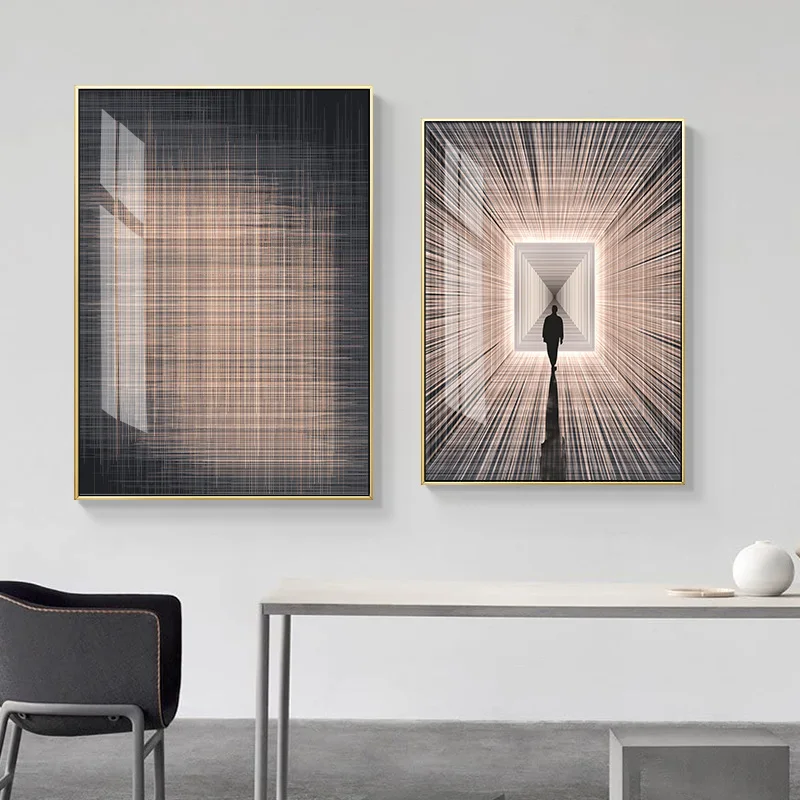 

Abstract Creative Corridor Architecture Canvas Painting Modern Building Picture Home Decor Wall Art Poster Print for Living Room