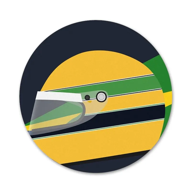 

Ayrton Senna Helmet Icons Pins Badge Decoration Brooches Metal Badges For Backpack Decoration 58mm