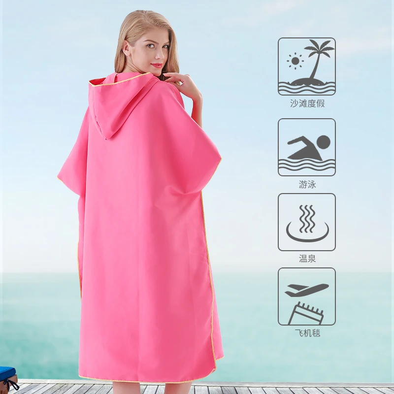 Банное полотенце для женщин и взрослых Быстросохнущий плащ с крышкой Мужская