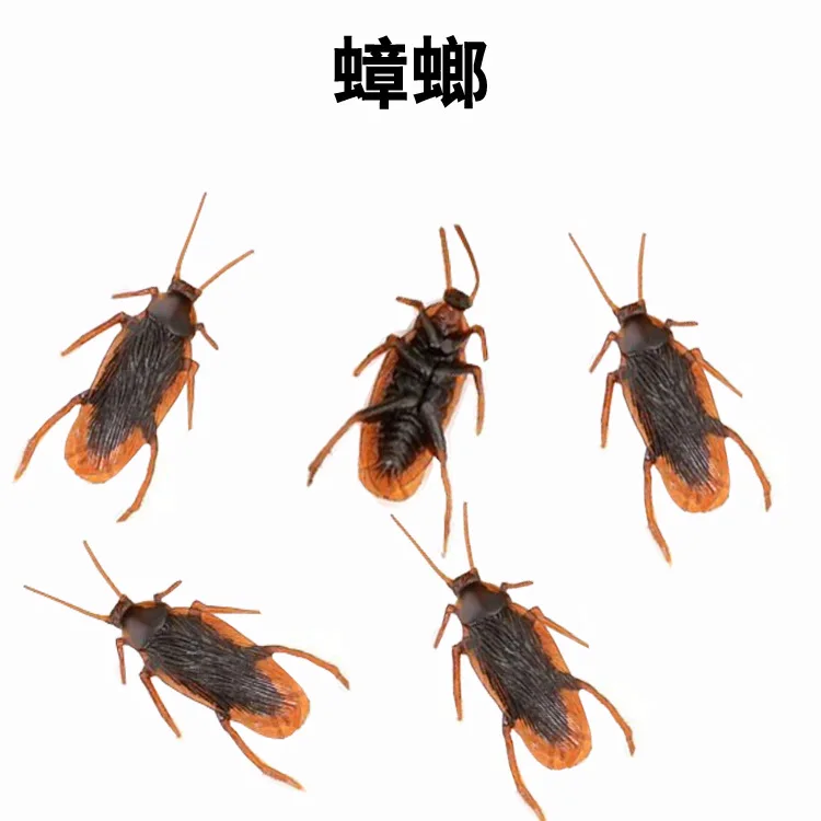 

ANGRLY 7x2cm Animal 10pcs Simulated Cockroach Children Tricky Toys Kids Educational Plaything Kuso Novel Funny Plastic Toy Gifts
