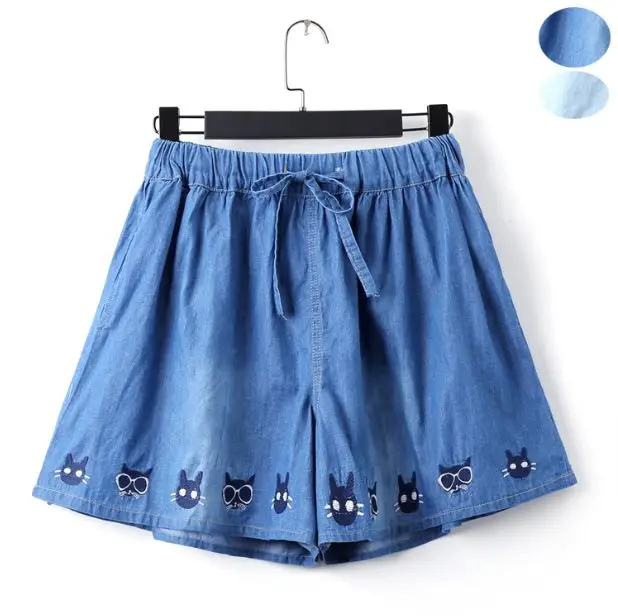 Модные женские повседневные джинсовые шорты с карманами и дырками синие