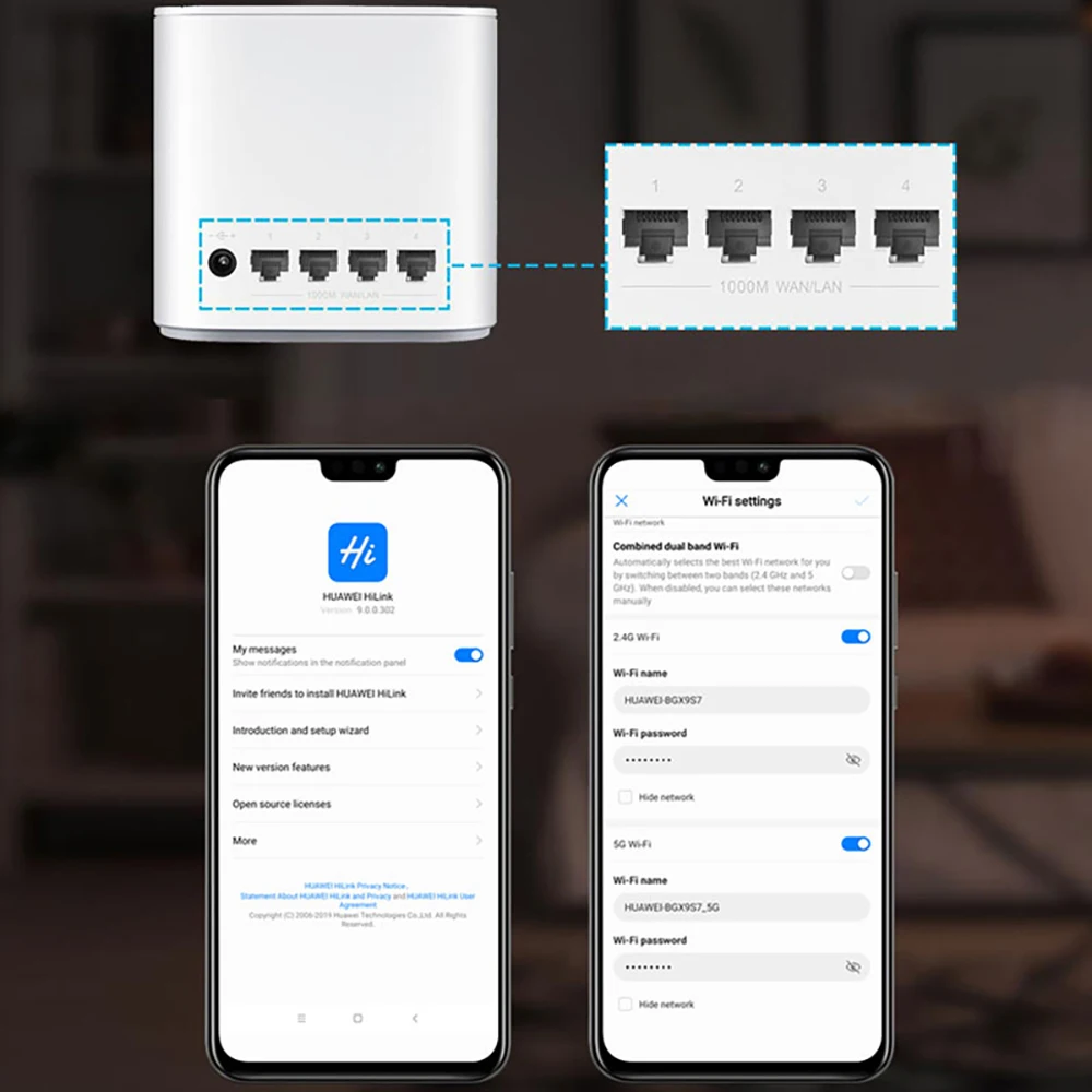 

Honor Pro 2 Wireless Router Dual-band 2.4GHz & 5GHz 1167Mbps Quad-Core CPU Routing IPv6 Quad-Signal Amplifier Game Repeater