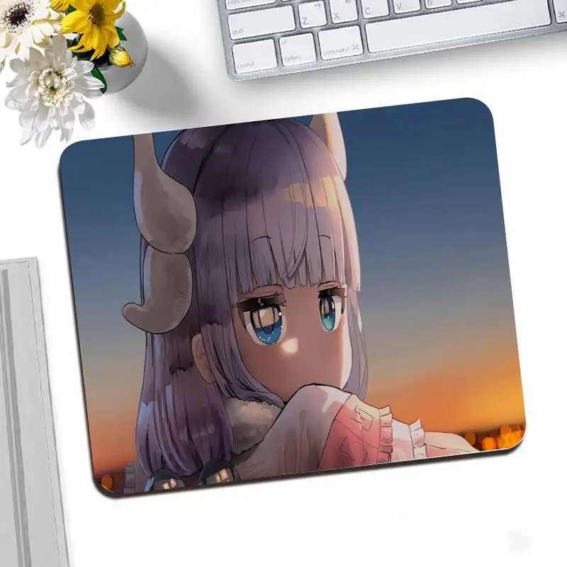 Анимационный комикс японский игровой коврик для мыши манга Kanna Kamui Dragon милый