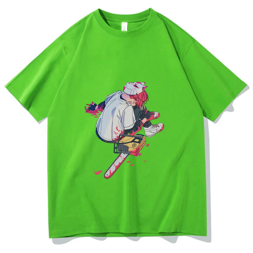 

Funny Manga Ayanami Rei Tshirt Kawaii Chainsaw Man Pattern T Shirt Men Women Oversized Short Sleeve Tee Summer EU Size T-shirt