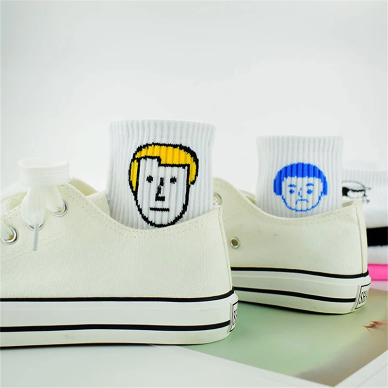 Носки женские Короткие хлопковые в стиле Харадзюку милые элегантные с милыми