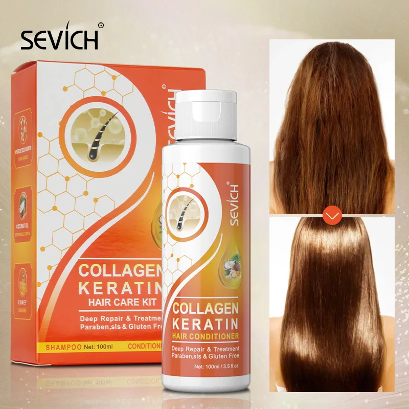 Коллагеновый Кератиновый набор Sevich 100 мл увлажняющий шампунь для волос уход за