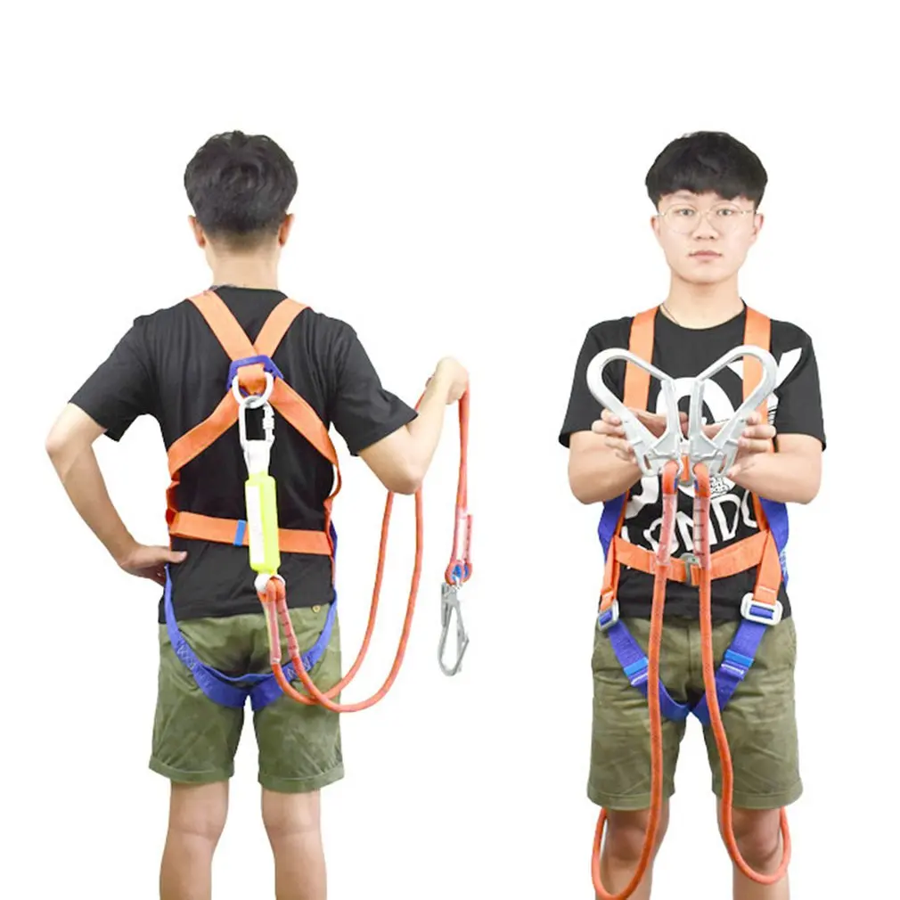 

2021 NEW Adjustable Aerial Work Safety Belt Five-Point Safety Fall Protection Polypropylene fiber Camping climbing Accessories