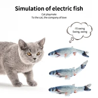 30cm pet cat toy usb charging simulation electric dancing moving floppy fish cats toy for pet toys interactive dog cat gifts