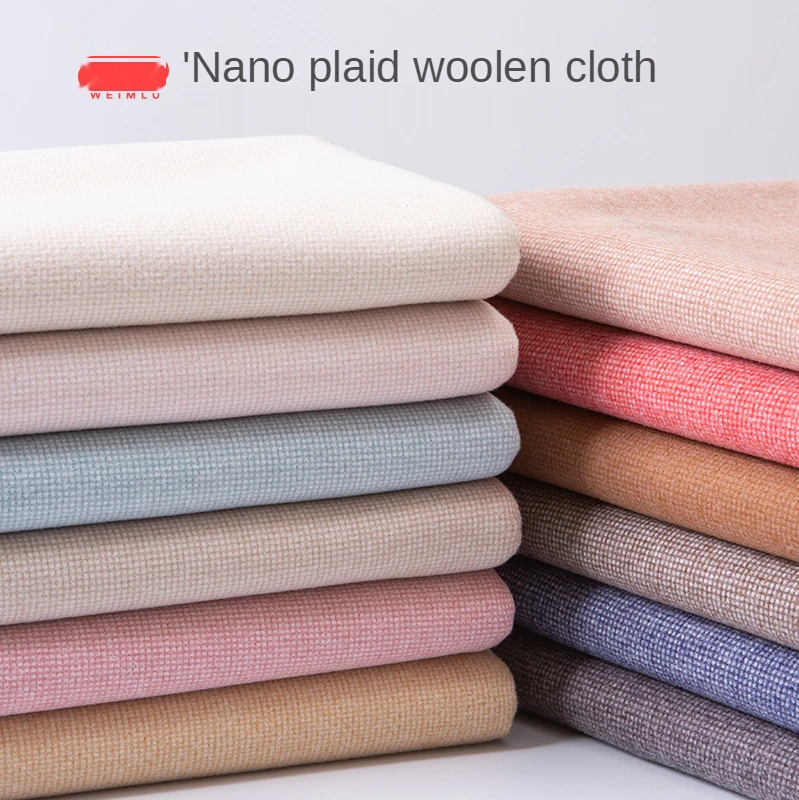 Утолщенная двухсторонняя сетчатая шерстяная ткань Кашемировое шлифовальное