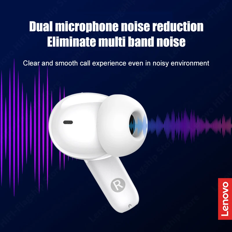 Беспроводные наушники Lenovo LP3 ANC TWS Bluetooth 5 2 наушники-вкладыши с активным