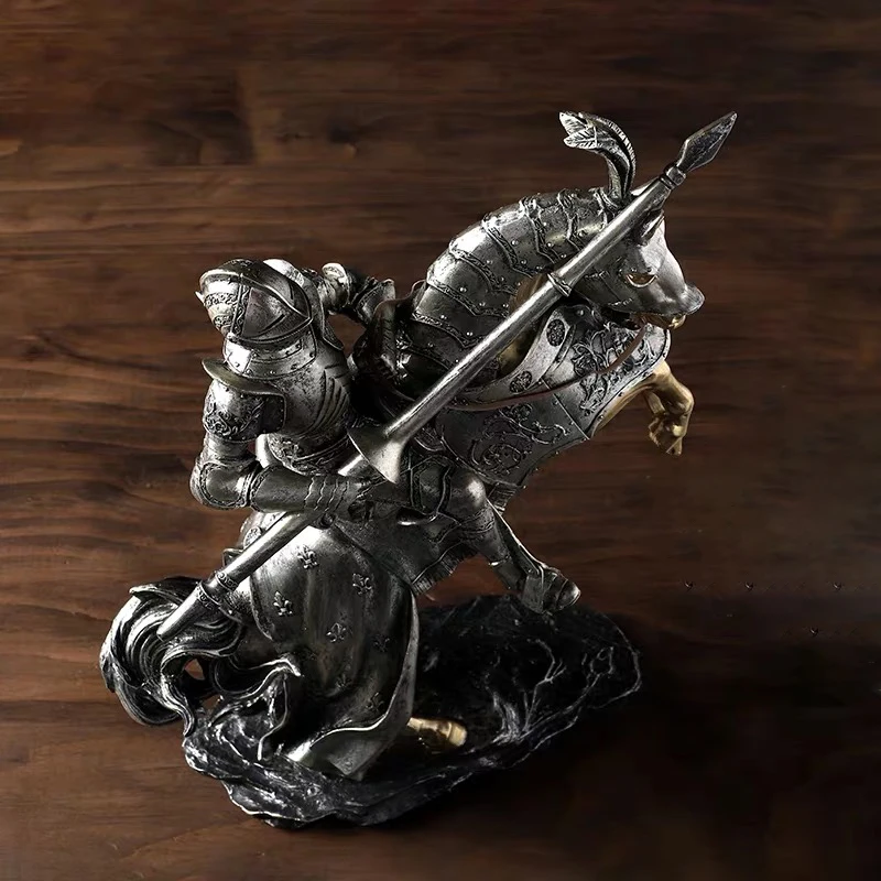 [Творческий] Европейский рыцарь Броня статуя украшения для дома гостиной винный