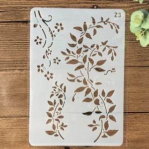 Трафареты для самостоятельного наслоения листьев 26*17 см, настенная живопись, раскраска для скрапбукинга, трафареты для тиснения, декоративная открытка для альбома