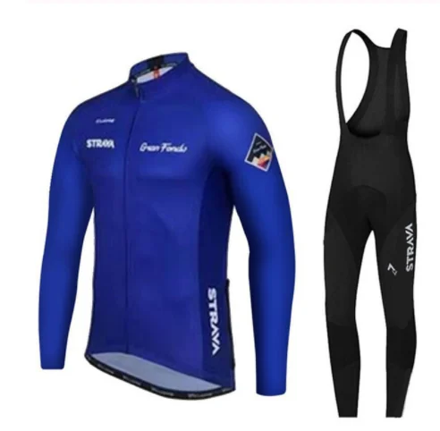 STRAVA navy blue Pro Team с длинным рукавом Майки для велоспорта Ropa Ciclismo Maillot велоодежда MTB