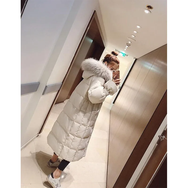 

Eurasia New Full Solid 2021 Women's Mid-long Winter Jacket Stand Collar Hood Design Oversize fur Thick Coat Parka AA-342