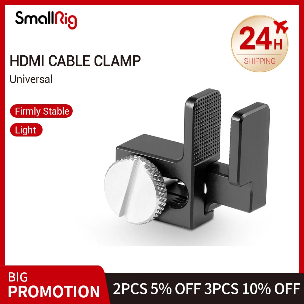 

SMALLRIG HDMI Cable Clamp for Blackmagic Video Assist Monitor Cage, G7/GH4/GH3 Cage, BMMCC Cage 1693