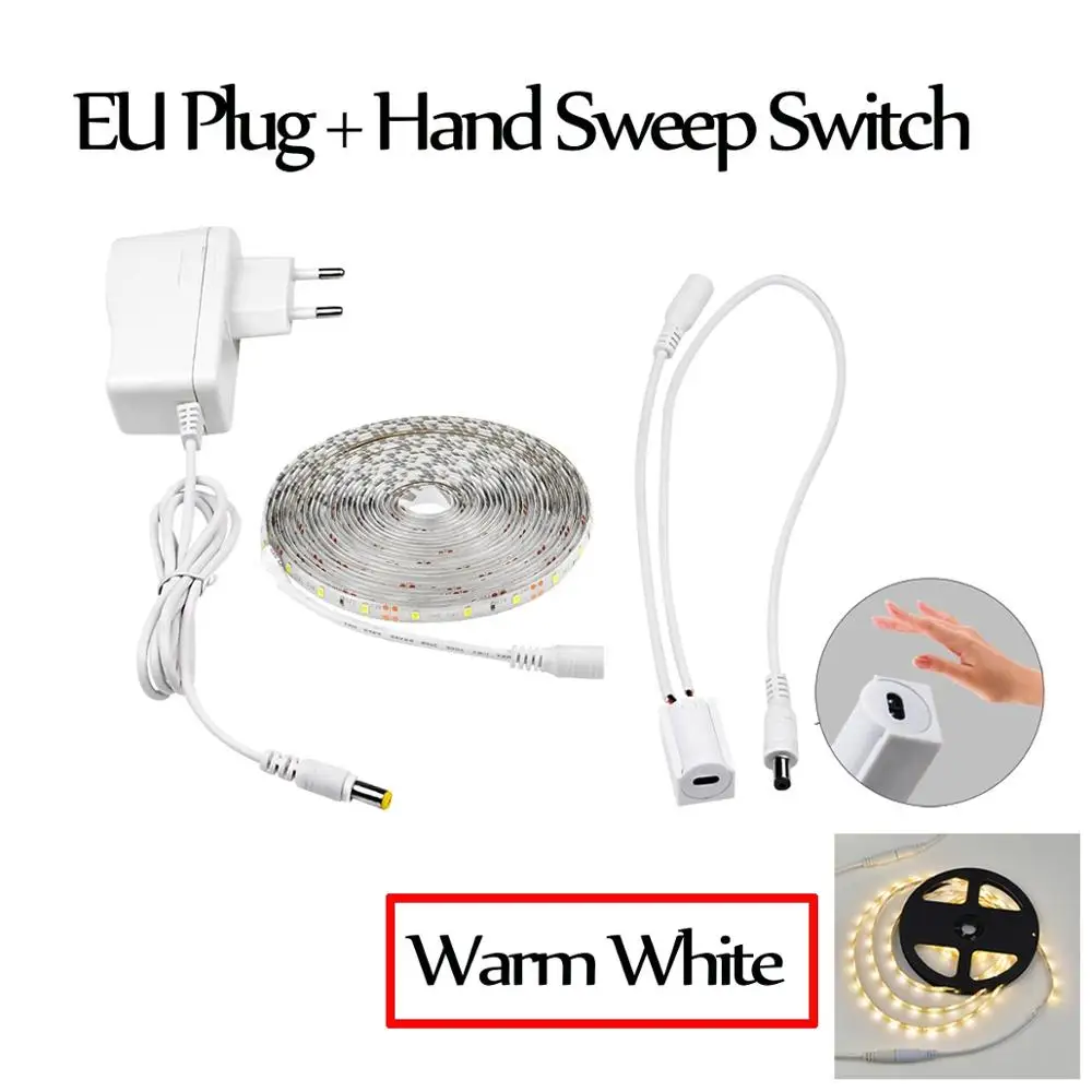Hand Sweep EU Warm Датчик света 12 в ЕС США ночник ручной развертки/сенсорный выключатель ночник для шкафа освещения шкафа с 2а питания - Испускаемый цвет: Hand Sweep EU Warm