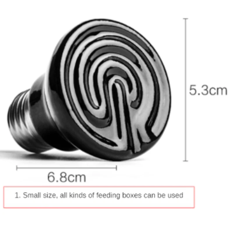 Новые Pet нагревательная лампа черный Инфракрасный Керамика излучатель тепловая