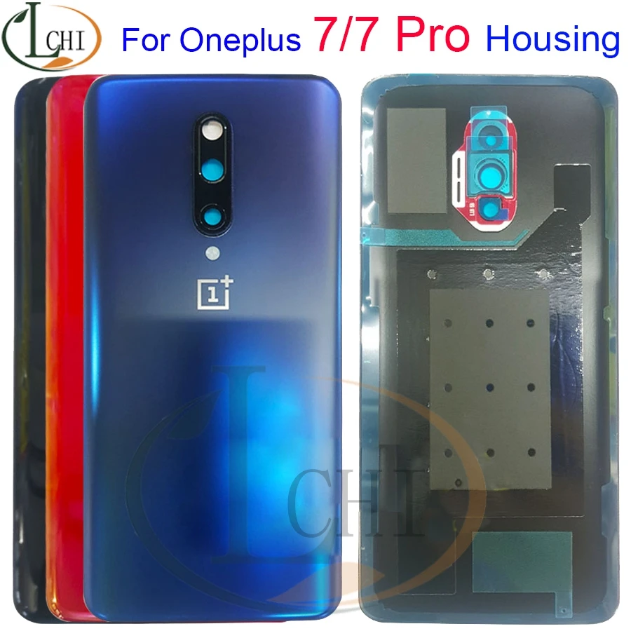 Новый для OnePlus 7 Батарея крышка Дверь задняя Стекло Oneplus Pro 1 + Корпус чехол с резиновыми полосками продается