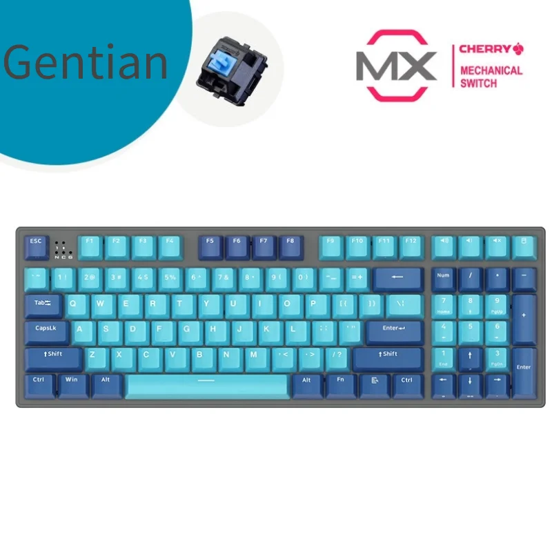 B16 Cherry Switch Mechanical Gaming Keyboard 96 PBT Keys USB Wired Anti-ghosting Blue Red Black Brown Switch For Game Laptop PC