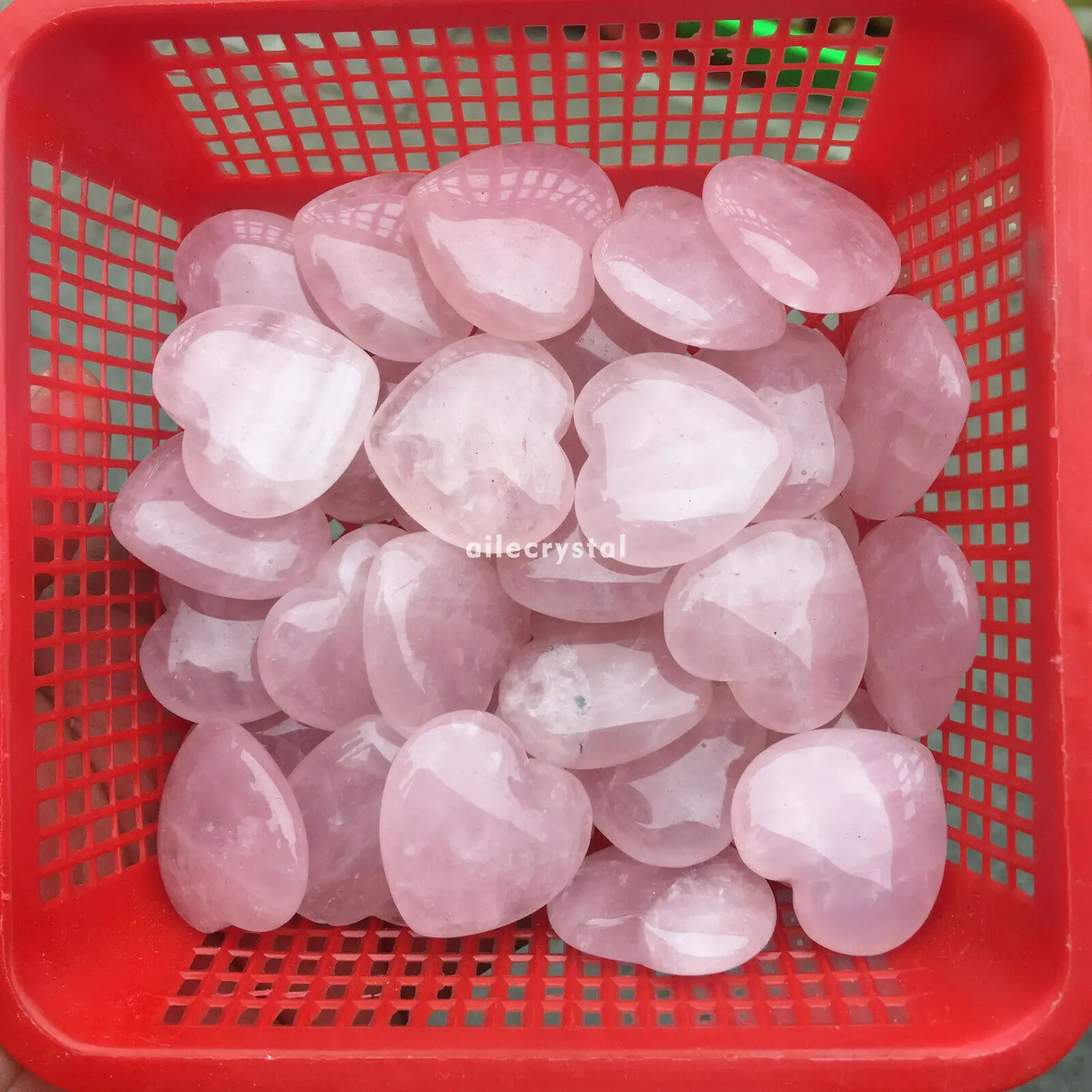 

5pcs Natural rose heart crystal increases the healing power of courtship