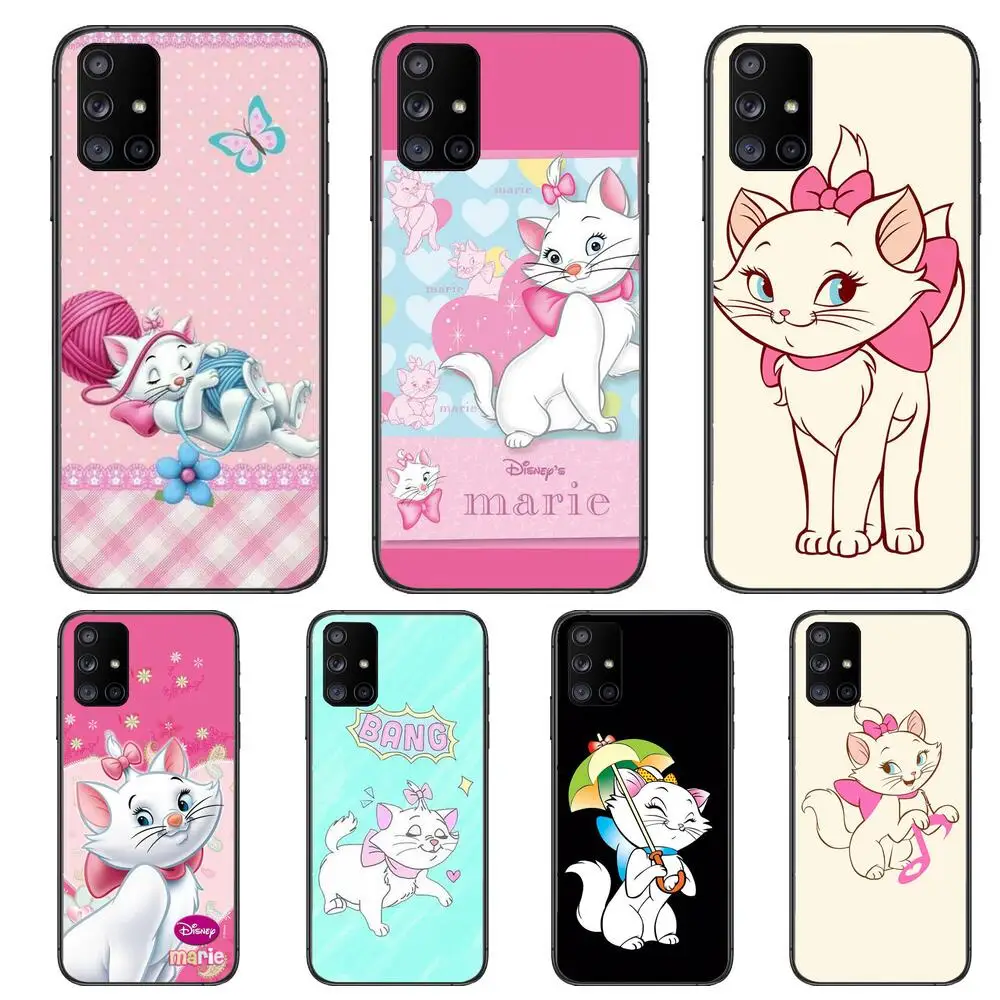 

Soft Marie Cat Phone Case Hull For Samsung Galaxy A50 A51 A20 A71 A70 A40 A30 A31 A80 E 5G S Black Shell Art Cell Cove