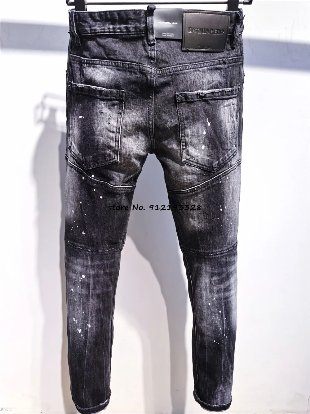 

Dsquared2 Cool Guy Hole Jeans D2 Men Pants DSQ2 Embroidered Trousers A397
