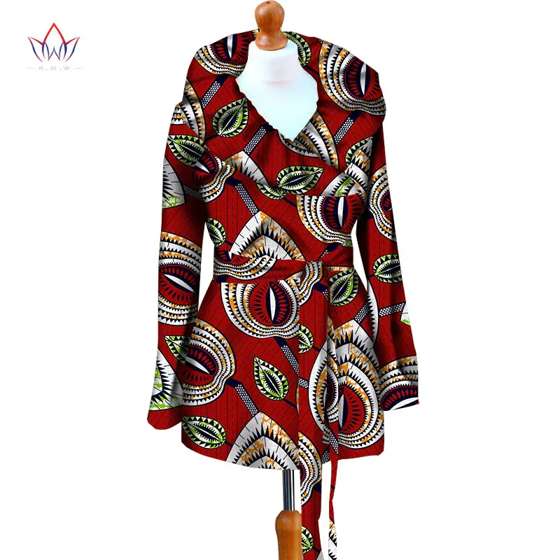 

Женское платье-Тренч в африканском стиле Bazin Riche, большие размеры 6XL, WY1158