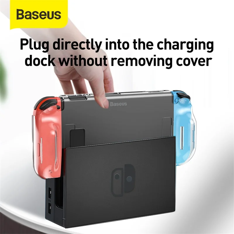 Прозрачный чехол Baseus для Nintendo Switch Game Card Shell Slim Hard PC защитный с полным покрытием Coque