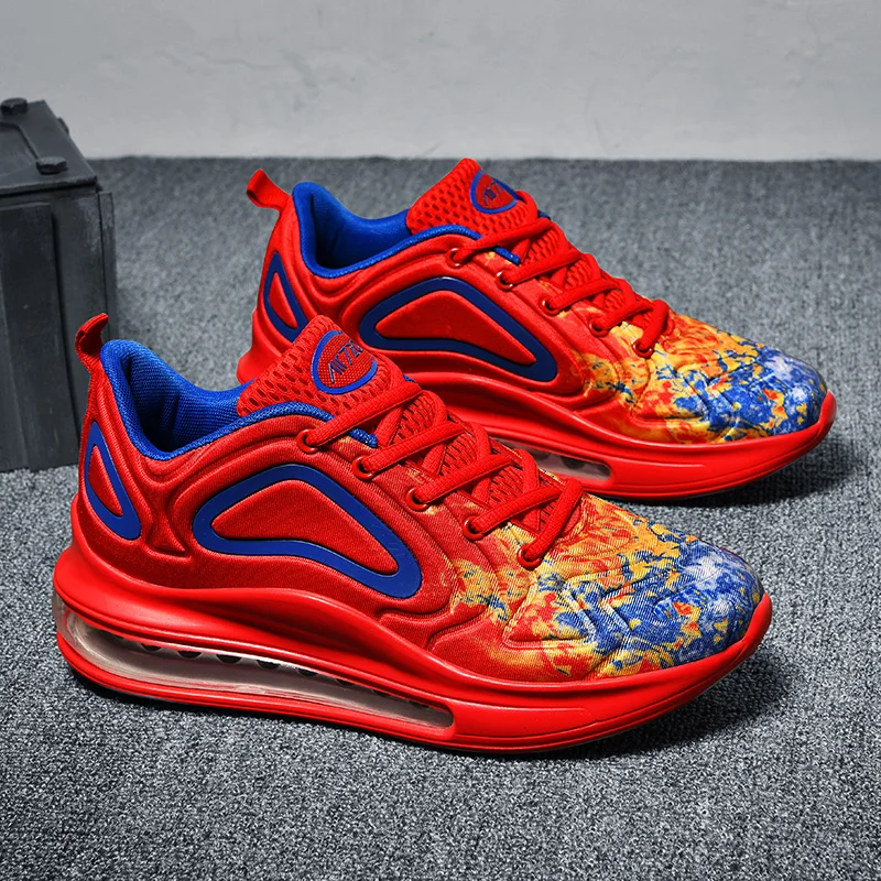 

Professional Air Cushion Mesh Breathable Running Shoes Army Green Spring Autumn Walking Shoes Men Women Sneakers Size 36-47