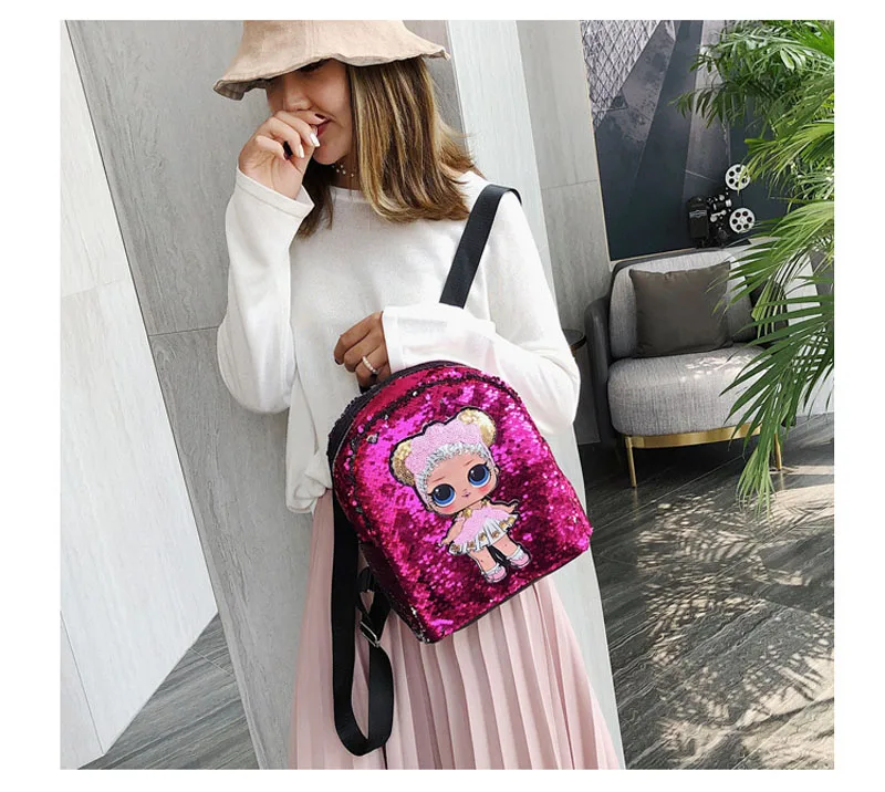 Женский рюкзак для маленьких девочек; школьный рюкзак принцессы с блестками и блестками; сумка для путешествий; блестящие сумочки